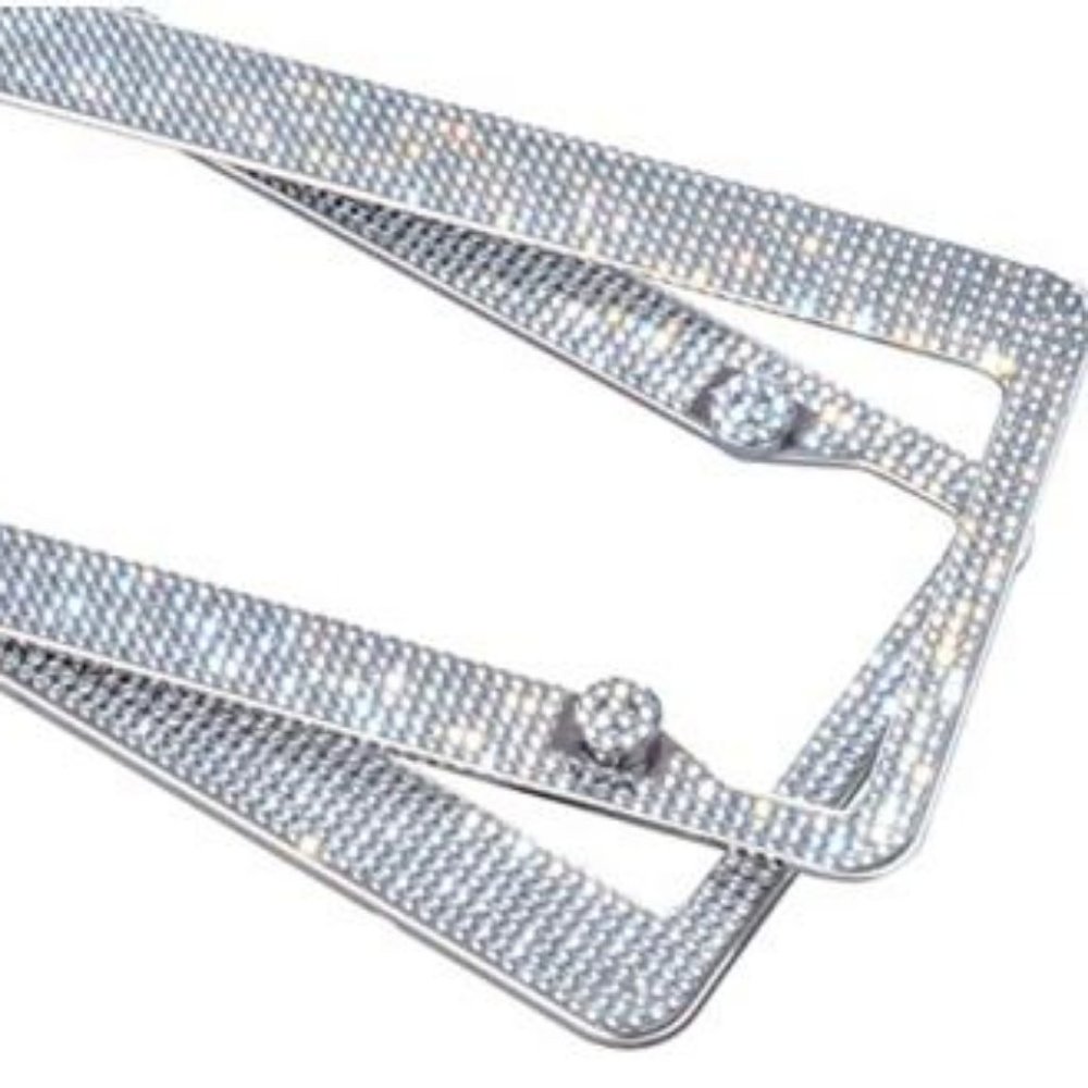 FLAPI Set of 2 Luxury Stainless Steel License Plate Frames